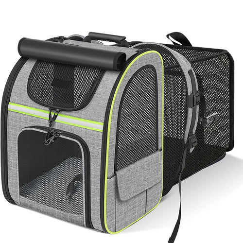 The "Apex Explorer" Expandable Cat Backpack – Breathable Mesh Hiking Carrier with Privacy Shade Cover by Petal Theory Store