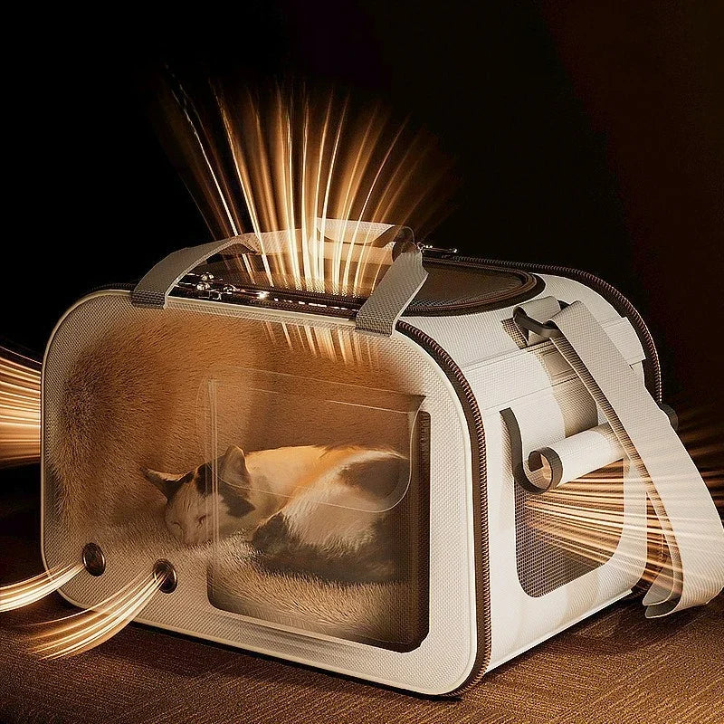 The "Arctic-Snug" Winter Warm Pet Carrier – Ultra-Soft Insulated Travel Backpack & Shoulder Bag for Cats & Small Dogs by Petal Theory Store